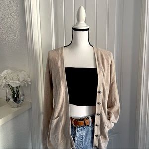 Madewell Cream X-Small V-Neck Cardigan